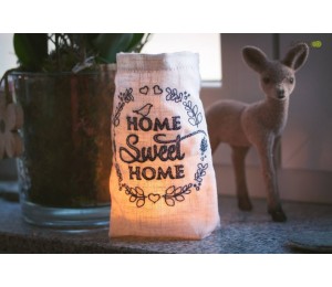 Stickdatei ITH - Lichtbeutel Home Sweet Home